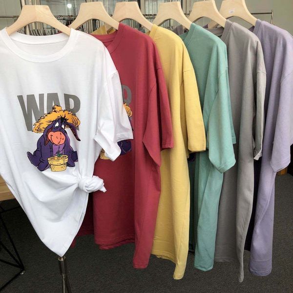 

2020 l cotton short-sleeved women 2020 l t-shirt women's cotton short-sleeved t-shirt women's men women, White