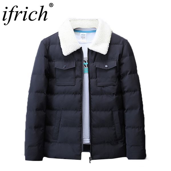 

men winter coat m-4xl fur collar 2019 new men winter jacket fashion warm liner man jacket and coat windproof male black parkas