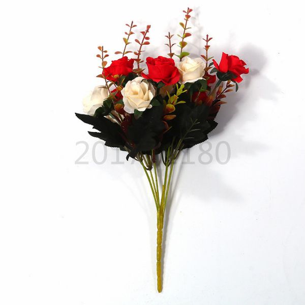 Acheter Petits Bouquets De Fleurs 12 Fleurs Pures Et Fraîches Imitation Rose Fausse Fleur En Tissu De Soie Art Décore La Table Mariage La Mariée Est