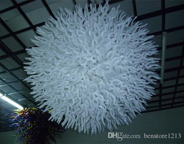 

large l chandelier 100% mouth blown borosilicate white glass modern crystal chandelier light hand blown glass led light chandelier