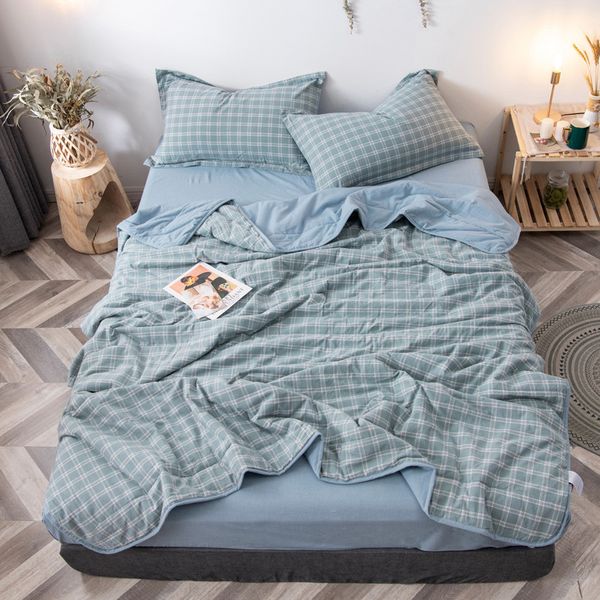 

bedding sets four piece water washed cotton summer quilt air conditioning sheet sheet, pillowcase & duvet cover polyester / 4 pcs