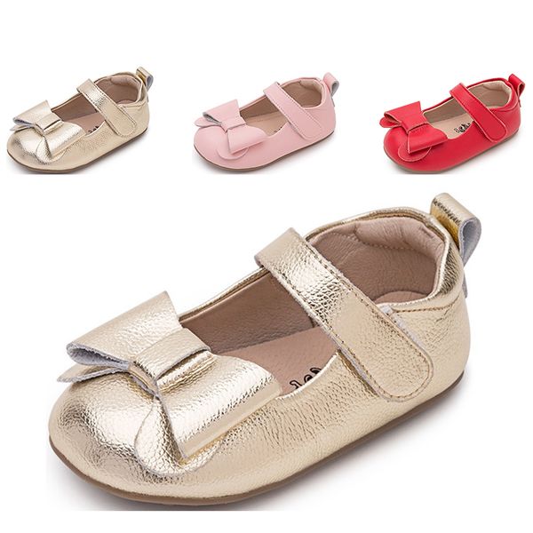 

2019 whole sale baby shoes spring autumn girls shoes bow knot red white pink gold designers shoes eur 22-35