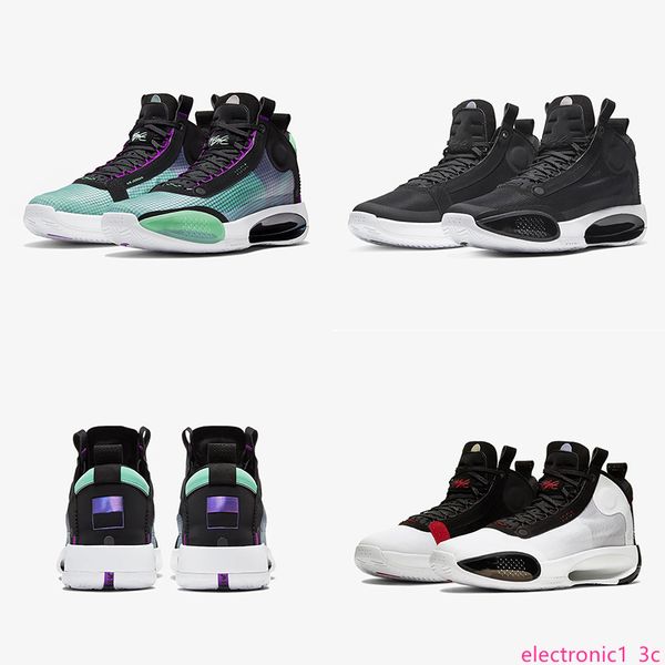 

air&nbsp&nbsp34 xxxiv eclipse blue void basketball shoes 34s zoom bred red orbit green glow metallic silver sneakers 40-46, Black;green