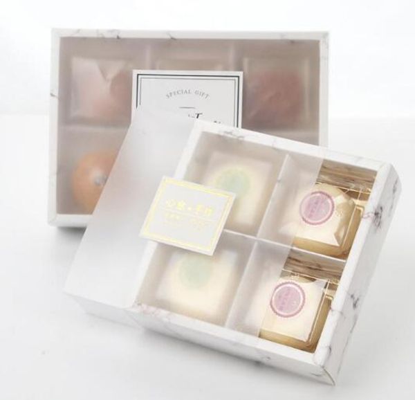 

transparent frosted cake box dessert macarons boxes pastry packaging boxes 100 pieces/lot