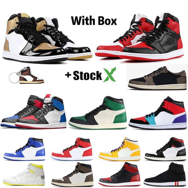 

bred 1 high og travis scotts basketball shoes unc 1s 3 air retro jordan mens homage royal blue sports trainers sneakers