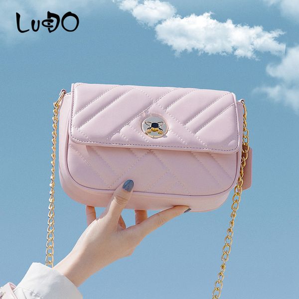 

lucdo 2020 new chain women's bag fashion pu leather shoulder messenger bag handbags women bags