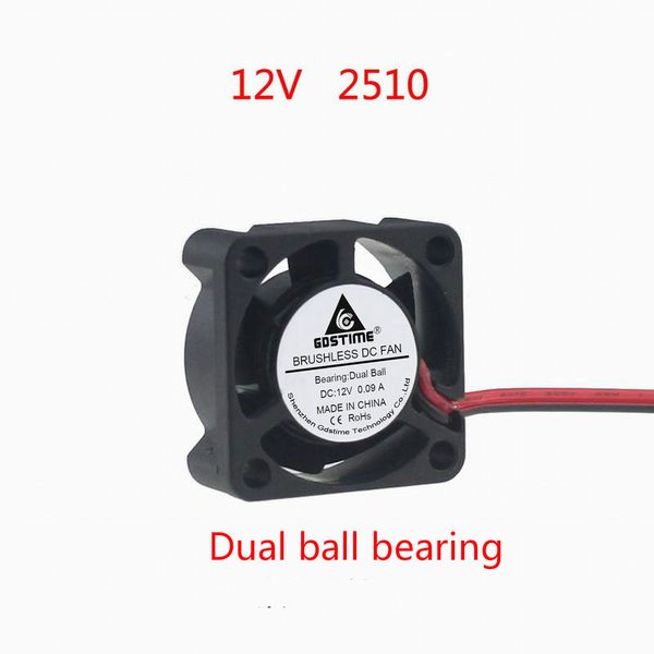 

dc12v 0.09a 25mm 2510 14000rpm 2pin мини бесщеточный вентилятор охлаждения
