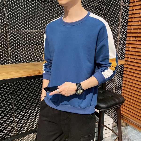 

new tide brand mens sweater luxury sweatshirts for men with long-sleeved fashion styles designer mens hoodies with patchwork wholesales, Black
