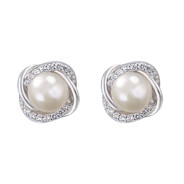 

s925 sterling silver ear studs conch pearl stud earrings fashion women jewelry gifts, Golden