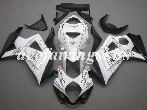 

new abs motorcycle full fairings kits fit for suzuki gsx-r1000 k7 2007 2008 07 08 bodywork set white