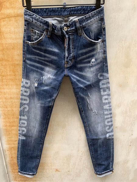 

new arrival fashion casual mens skinny stretch jeans distressed ripped slim fit jeans trousers skateboarding brand male denim pants 987, Blue
