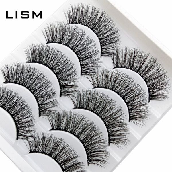 

5 pairs 3d mink eyelashes natural false eyelashes thick long soft fake silk extension makeup wholesale