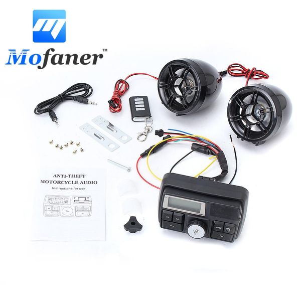

mofaner motorcycle usb handlebar audio system radio stereo mp3 speakers