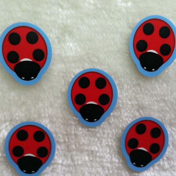 

6pcs/lot baby cartoon animal forehead thermometers sticker lcd digital strip body fever kids care thermometer for children