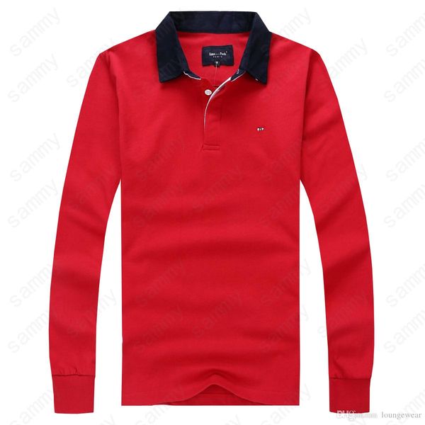 

eden park 2019 с длинным рукавом поло мужчины высокое качество хороший дизайн бизнес повседневный стиль 100%хлопок homme polo полный рукав р, White;black