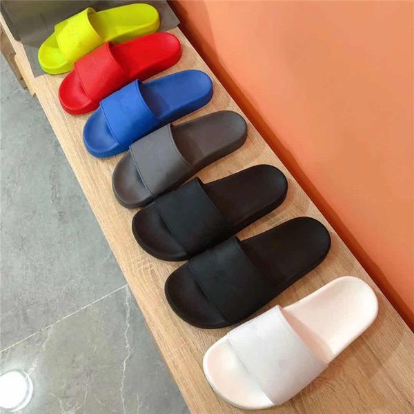 

2020 men women slide sandals men shoes tpu slide summer fashion wide flat slippery with thick sandals slipper flip flops size 35-46, Black
