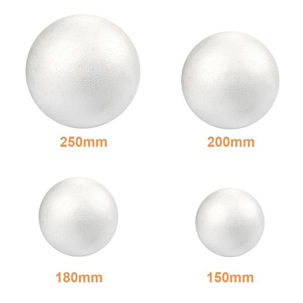 

solid polystyrene styrofoam foam ball for xmas kids modelling craft 150mm-250mm