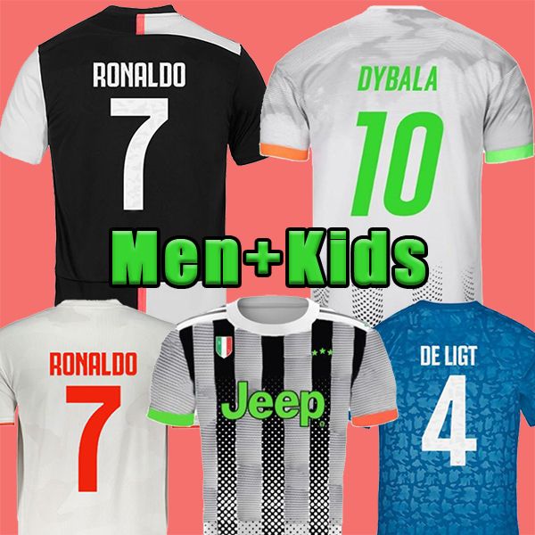 

2019 ronaldo juventus soccer jersey 2020 juve kids home away de ligt dybala higuain buffon camisetas futbol camisas maillot football shirt, Black;yellow