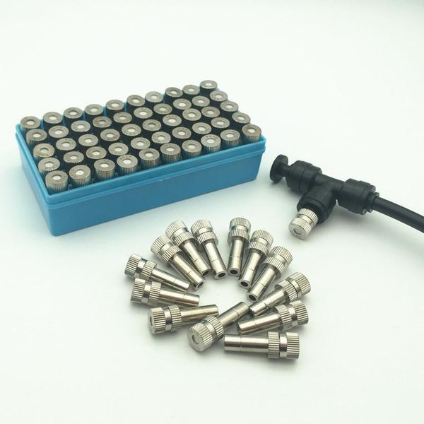 

50 pieces lot) 6mm slip lock quick-connect 6mm low pressure copper anti-drip fog misting nozles 5-20bar irrigation sprinklers y200106