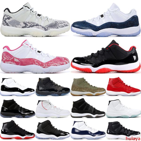 

concord high 45 11s snake light bone cap and gown men basketball shoes gym red bred space jams 11 mens sports sneakers 36-47