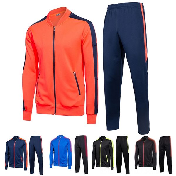 

autumn winter sports jacket 2pcs mens football training running jerseys boxing wear athletic & outdoor apparel women basketball appearance c, Black;red