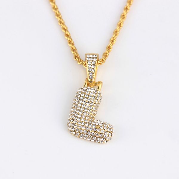 

personality hip hop letter necklace fashion trend letter pendant jewelry, Silver