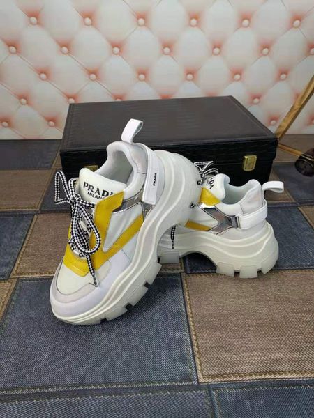 

fashion design new trendy women's shoes leather thick-soled platform shoes reflective luxury casual sports women's shoes size 35-4, Black