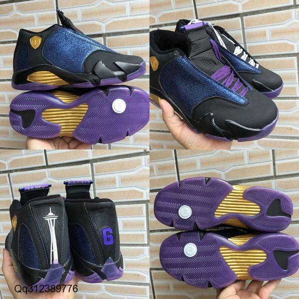 

with box new 14 black purple mens basketball shoes 14s designer sports sneakers kids basket ball trainers jumpman des chaussures off