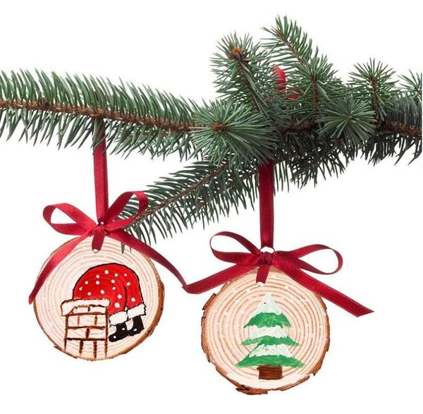 

вуд комплект неполные просверленный с отверстием деревянных circles отлично подходит для искусства и ремесла рождественских украшений diy cr, Slivery;golden