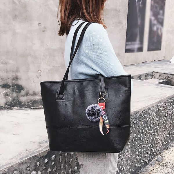 

women hairball messenger bag tote solid color shoulder bag wild zipper crossbody bags handbag bolsos mochila mujer #yj