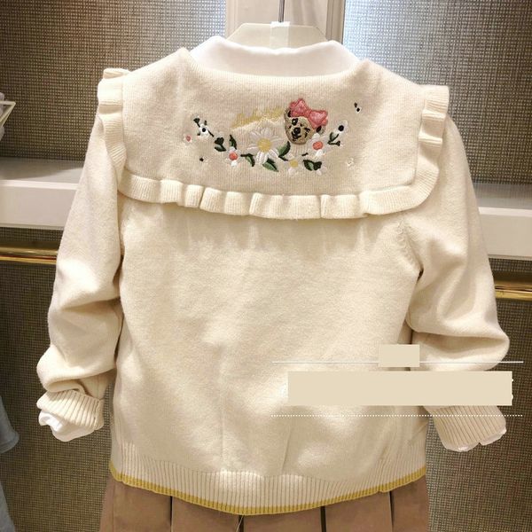 

xba8c summer 2020 knitted cardigan cartoon cute summer 2020 girl knitted coat zipper embroidered zipper cardigan cartoon embroidered cute gi, Blue