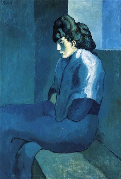 

pablo picasso classical oil painting melancholy woman 100% handmade by experienced painter on white canvas picasso457
