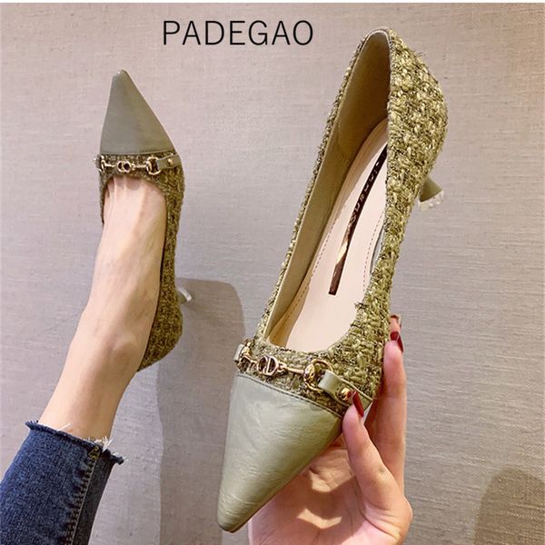 

womens shoes 2020 high heels pumps elegant party ol fashion ladies shoes kitten heels, Black