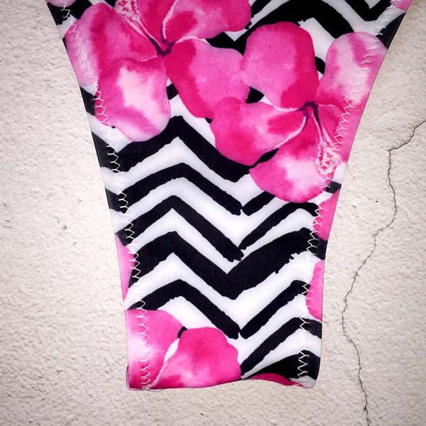 

flroal print swimsuit woman thong bikini bottoms v tanga beach swimwear women sport shorts costumi da bagno donna #10