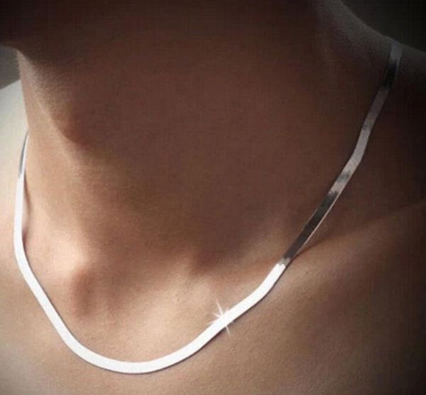 

fashion necklaces for women men sequins simple flat blade snake collar necklace gold silver short paragraph clavicle chain jewel, Golden;silver