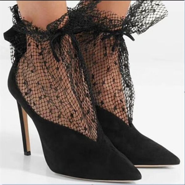 

Бесплатная доставка 2019 Европа и Америка новая мода роскошный дизайнер женская обувь туфли на высоком каблуке туфли на высоких каблуках голые сапоги V форма черный 10c