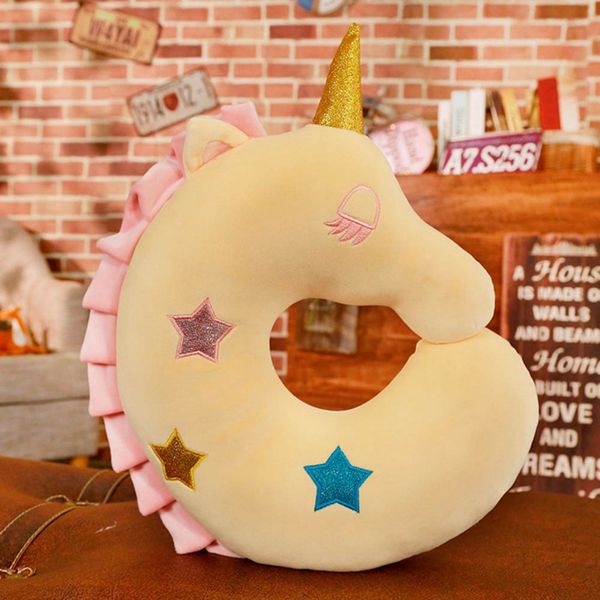 

bantal leher bentuk u motif kartun unicorn untuk travel