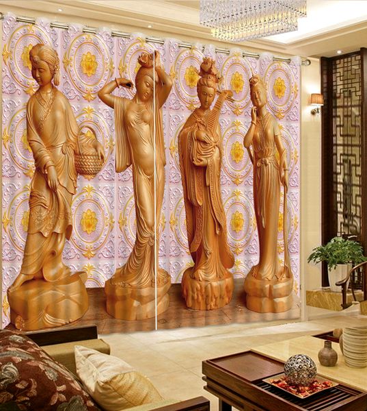 

творческий 3d занавес красивая древняя красота живопись гостиная спальня украшение шторы