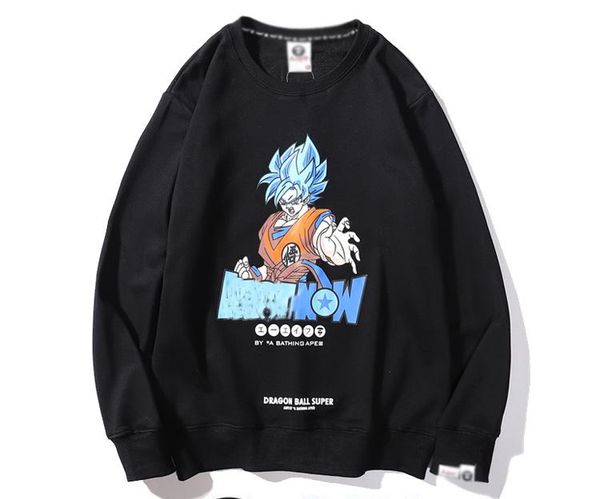 

a bathing ape pullover autumn new sweater head simple hip hop pattern shirt fashion black brand shirt casual sweater