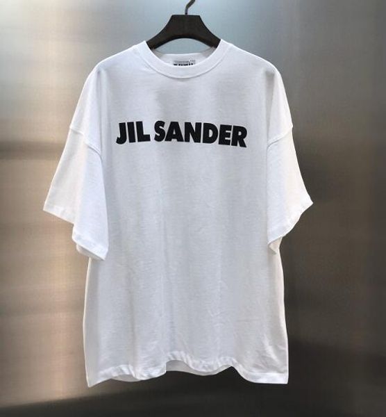 

мужчины женщины jil sander футболка с коротким рукавом классические мужчины высокое качество темперамент одежда тройник размер s-xl белый, White;black