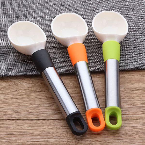 

New Lovely Ice Cream Watermelon Spoon Creative ABS Dig Ball Fruit Scoop practical Kitchen Tools Supplies 3 Colors DropShipping