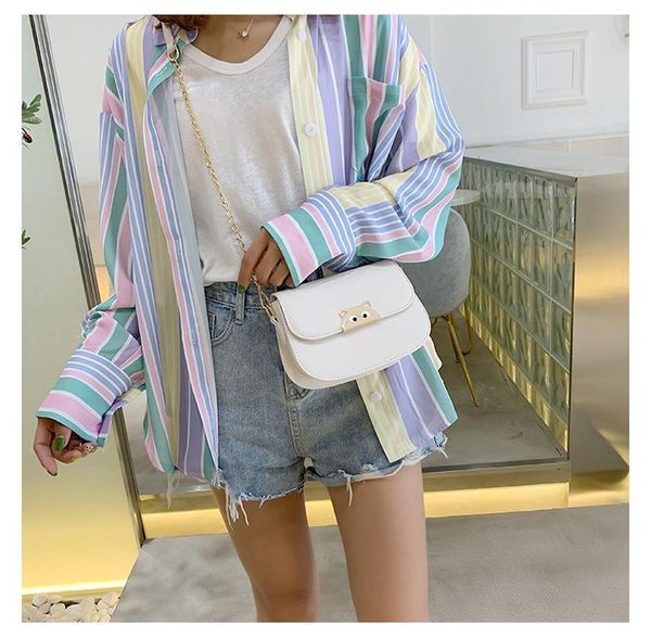 

2020 new pu leather summer small square bag fashion shoulder chain small solid color fashion hand bags