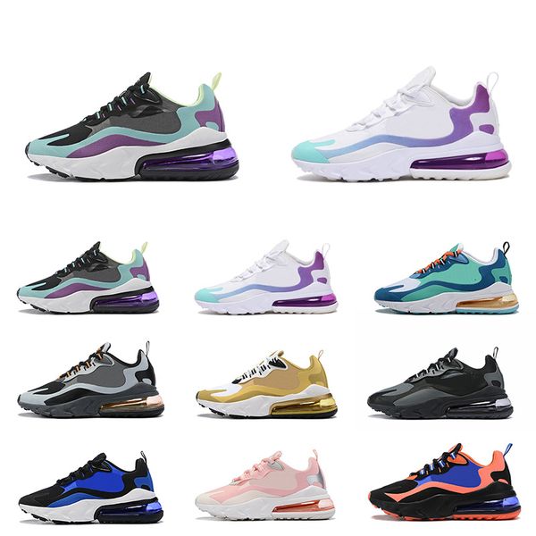 

36 45 react men women running shoes triple black bauhaus optical bleached coral grape grey orange designer mens trainers sport sneaker