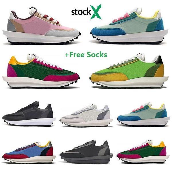 

luxury designer casual shoes sacai x ldv waffle daybreak trainers mens sneakers ldwaffle women designer tripe sports running sneakers 36-45