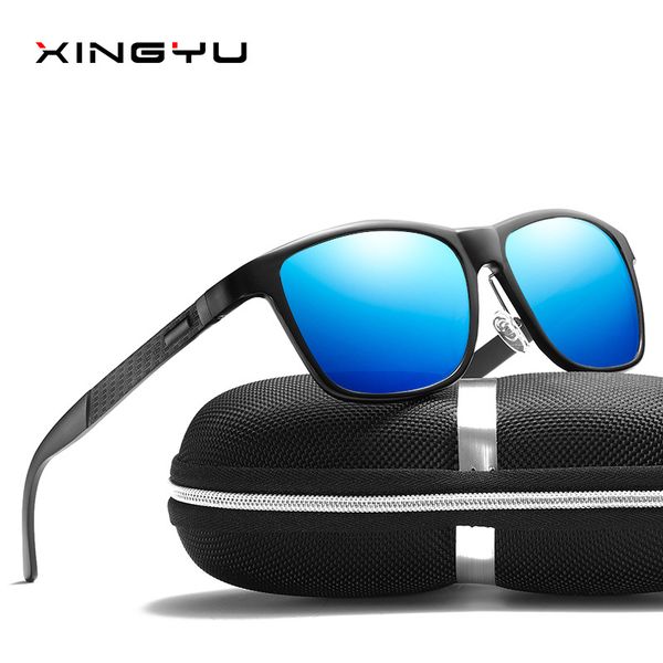 

xingyu brand design polarized men sunglasses driving fishing outdoor men's sun glasses mirror male oculos uv400 metal eyeglasses, White;black