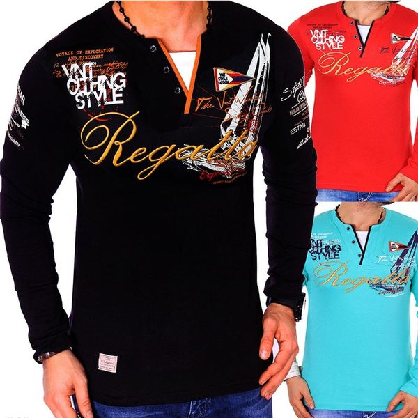 

zogaa brand casual long sleeve polo shirts men fashions printed slim fit long-sleeve polo shirts for man clothing 2020 tees, White;black