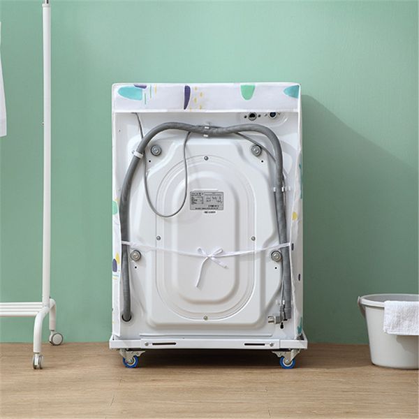 

peva sunscreen dust proof cover washing machine cover waterproof case washing machine protective dust jacket front open 1pc