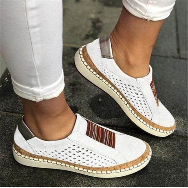 

leather loafers casual shoes women slip-on sneaker comfortable loafers women flats tenis feminino zapatos de mujer, Black