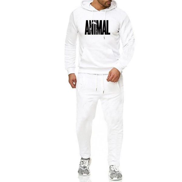 

men hip -hop hoodie printing casual men 's fall and winter thick sweater suit hoodie +pant home set, Gray