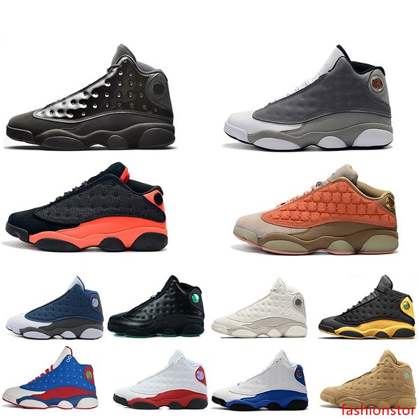 

13 13s cap and gown men basketball shoes atmosphere grey terracotta blush black infrared phantom hyper chicago black cat men size 7.0-13
